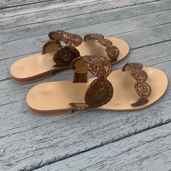 Jack Rogers - Lauren Snake Sandal - Bronze - Sz 8 - Picture 2 of 2